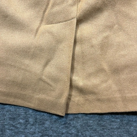 Vintage Lined 100% Wool Beige Tan Pencil Skirt Size 10 Office Career Work Slit - Picture 15 of 15